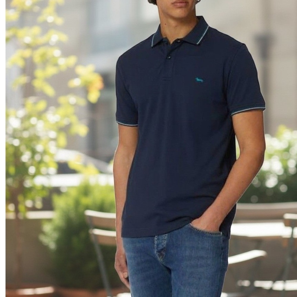Harmont & Blaine Mens NEW Italian Polo Shirt XL Luxury Golf Preppy Dachshund